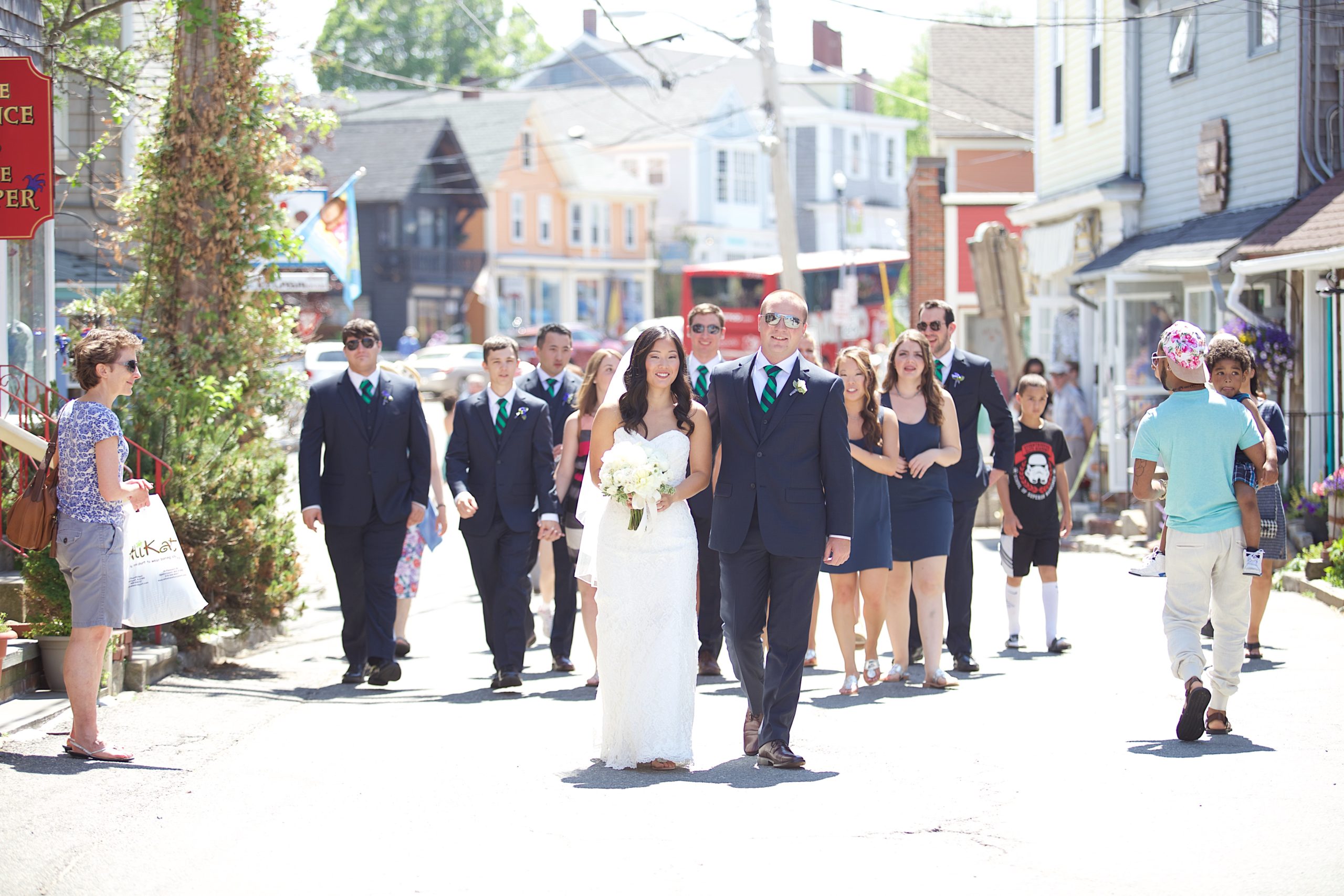 Kerry Goodwin Photography wedding party on street
